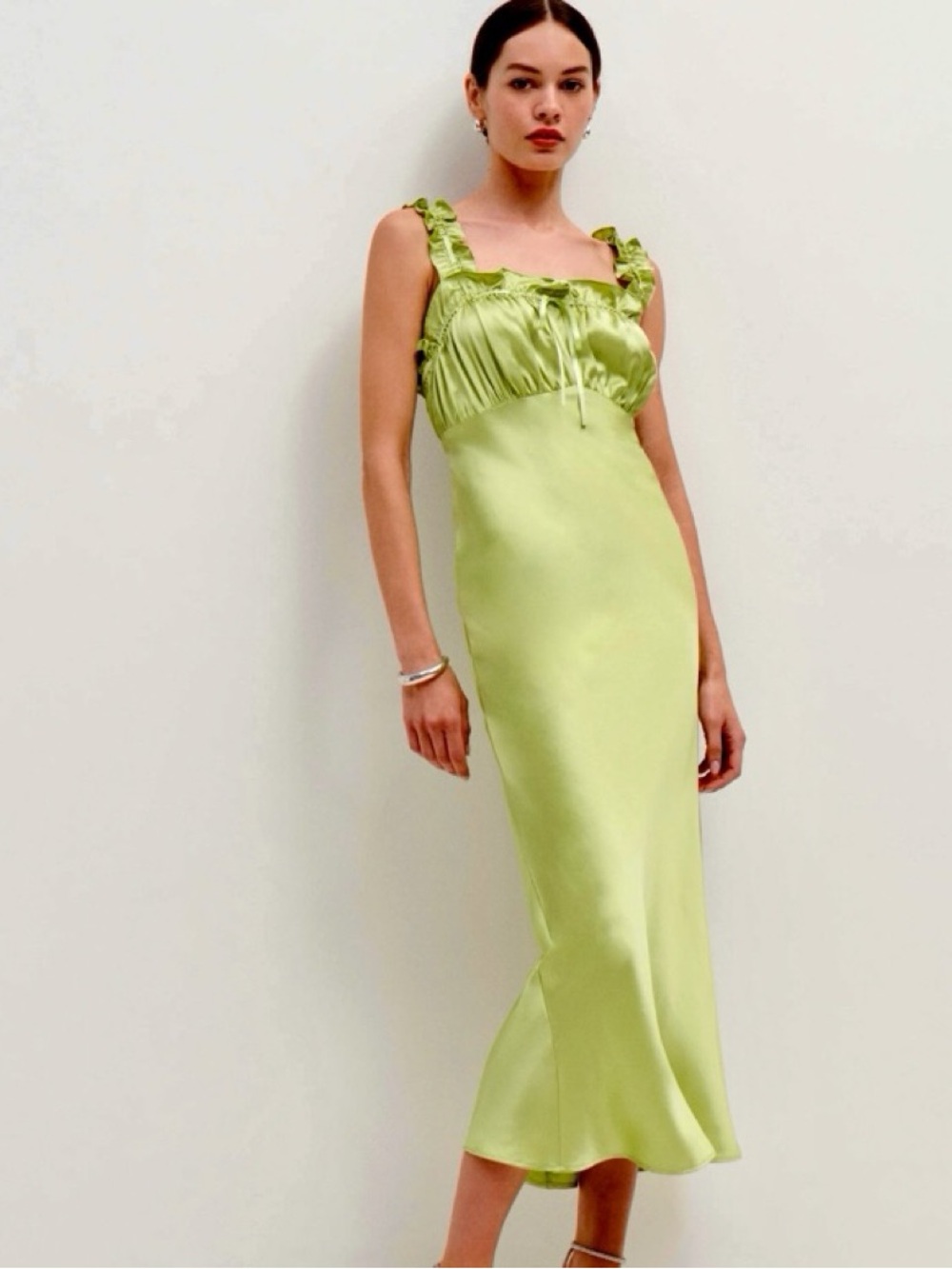 Reformation Erdem 100% Silk Midi Slip Dress